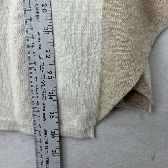 Note di Anita Sweater Wool Cashmere Blend Neutral Italian‎ Knit Womens One Size - Picture 6 of 12